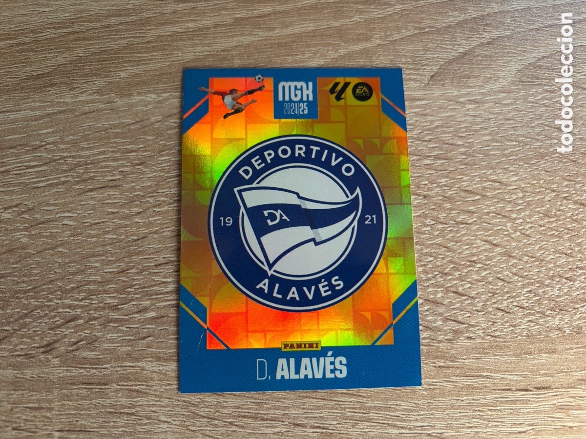 Cromos de f&uacute;tbol: ESCUDO DEPORTIVO ALAV&Eacute;S MEGACRACKS MGK PANINI 2024 2025 24 25
