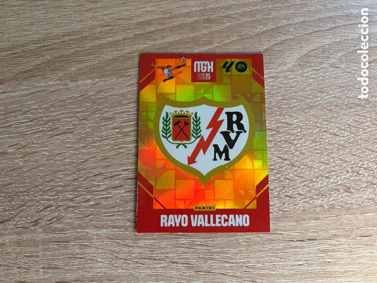 Cromos de f&uacute;tbol: ESCUDO RAYO VALLECANO MEGACRACKS MGK PANINI 2024 2025 24 25