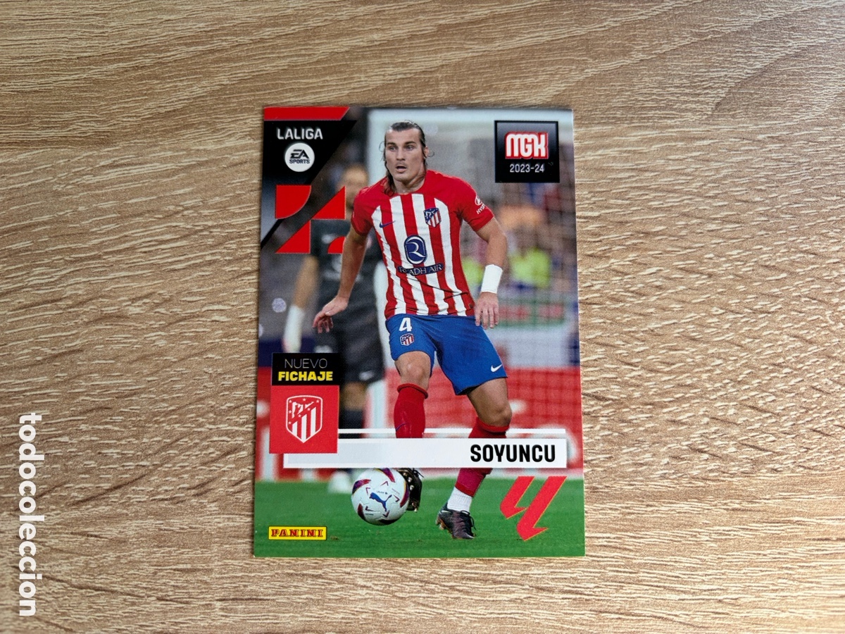 Cromos de f&uacute;tbol: 449 SOYUNCU NUEVO FICHAJE MEGACRACKS MGK PANINI 2023 2024 23 24 ATL&Eacute;TICO DE MADRID