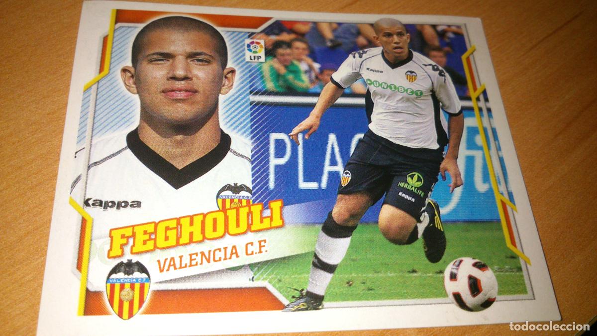 Cromos de f&uacute;tbol: EDICIONES ESTE 2010 2011 10 11 FICHAJE N&ordm;29 29 FEGHOULI VALENCIA NUEVO CROMO NUNCA PEGADO
