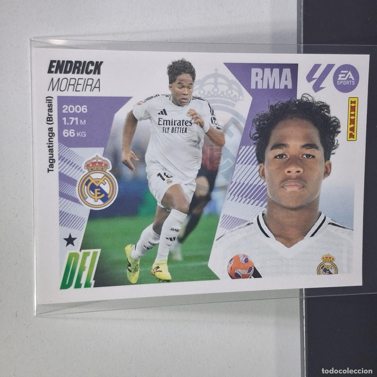 Cromos de f&uacute;tbol: D3 17 B 17B ENDRICK MOREIRA REAL MADRID LIGA ESTE 2025 2026 25 26 PANINI STICKERS CROMOS SPORTS