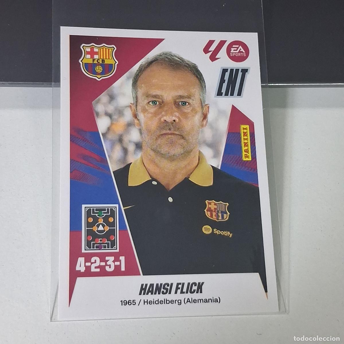 Cromos de f&uacute;tbol: D3 2 HANSI FLICK BARCELONA BAR&Ccedil;A LIGA ESTE 2025 2026 25 26 PANINI STICKERS CROMOS SPORTS
