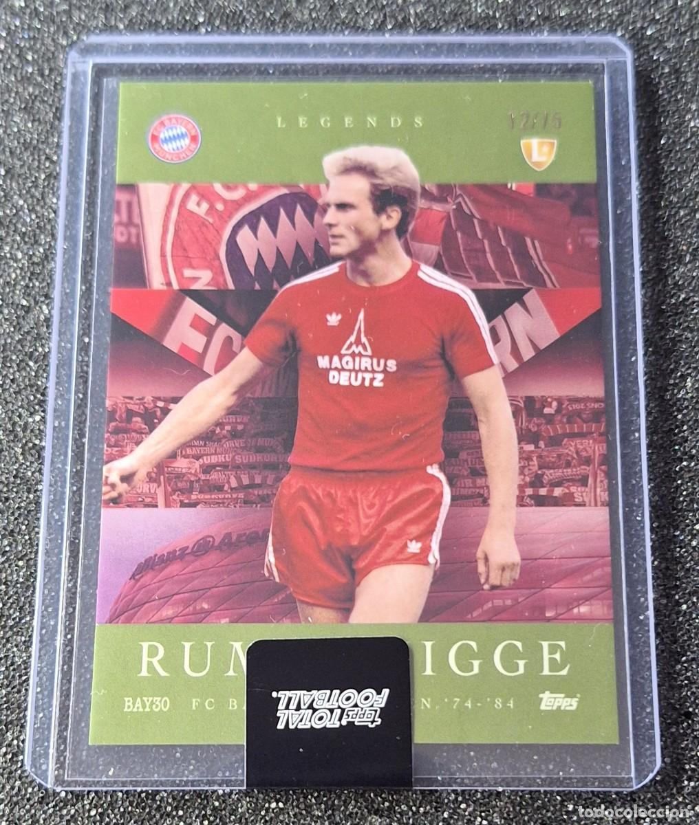 Cromos de f&uacute;tbol: Karl-Heinz Rummenigge Bayern Munich Topps Total Football 12/75 Legends Green