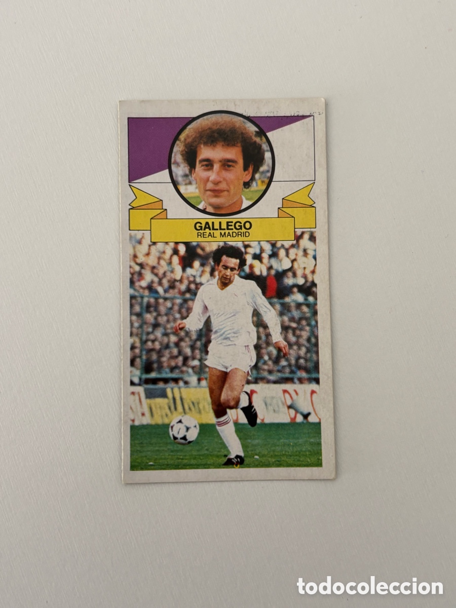 Cromos de f&uacute;tbol: GALLEGO REAL MADRID SIN PUBLICIDAD LIGA ESTE 85 86 DESPEGADO 1985 1986