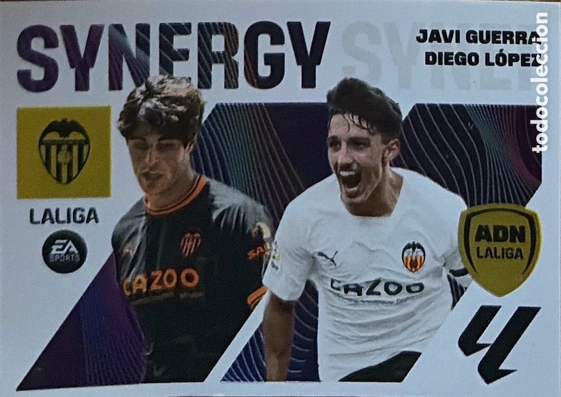Cromos de Futebol: 17. - JAVI GUERRA / DIEGO LOPEZ -ENERGY- (VALENCIA) - COLECCIONES ESTE 2023/24 (PANINI)