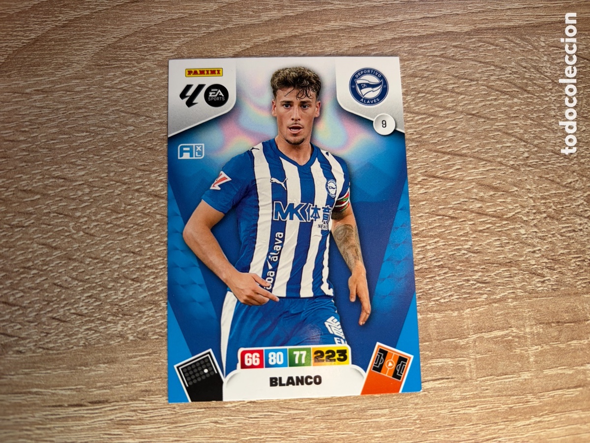 Cromos de f&uacute;tbol: 9 BLANCO ADRENALYN XL AXL 2025 2026 25 26 DEPORTIVO ALAV&Eacute;S