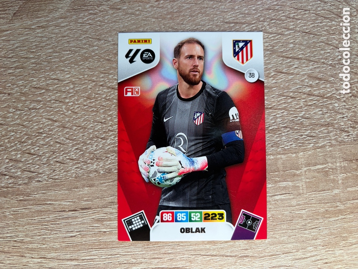Cromos de f&uacute;tbol: 38 OBLAK ADRENALYN XL AXL 2025 2026 25 26 ATL&Eacute;TICO DE MADRID