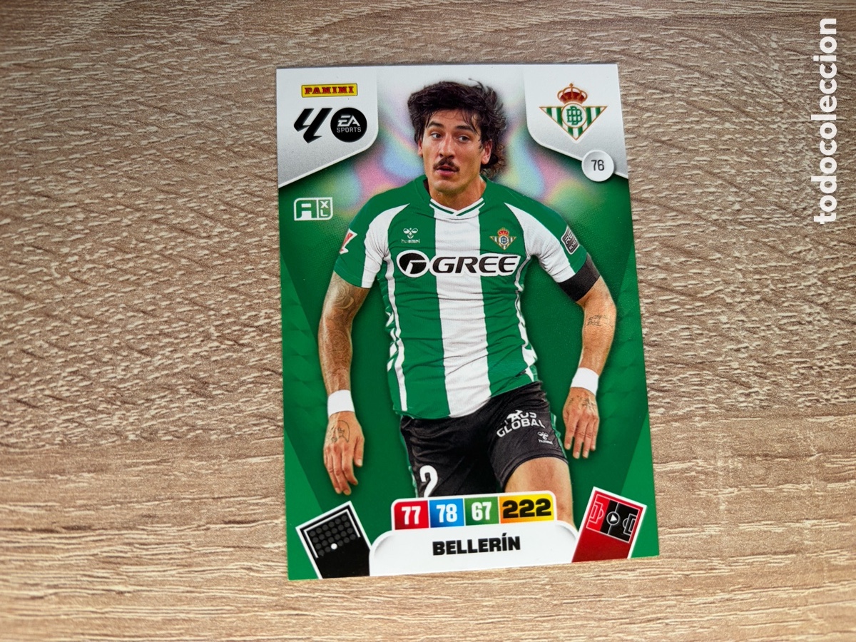 Cromos de f&uacute;tbol: 76 BELLER&Iacute;N ADRENALYN XL AXL 2025 2026 25 26 REAL BETIS