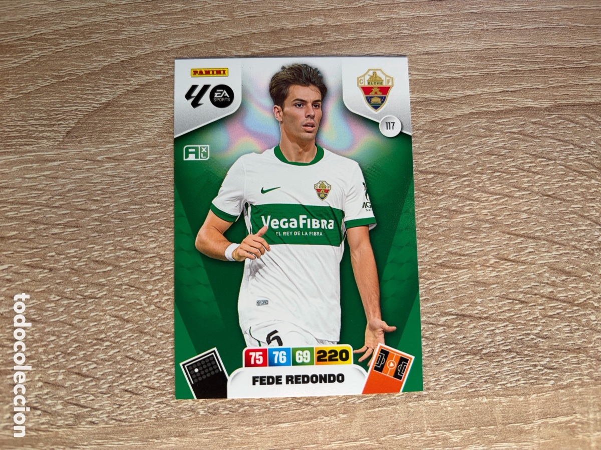 Cromos de f&uacute;tbol: 117 FEDE REDONDO ADRENALYN XL AXL 2025 2026 25 26 ELCHE CF