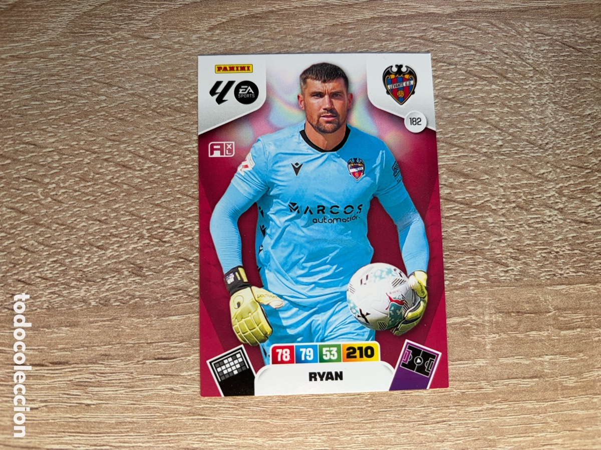 Cromos de f&uacute;tbol: 182 RYAN ADRENALYN XL AXL 2025 2026 25 26 LEVANTE UD
