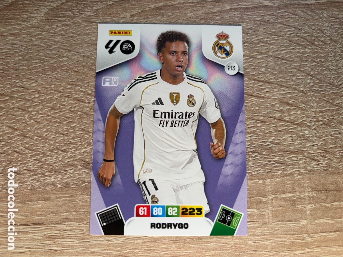 Cromos de f&uacute;tbol: 213 RODRYGO ADRENALYN XL AXL 2025 2026 25 26 REAL MADRID
