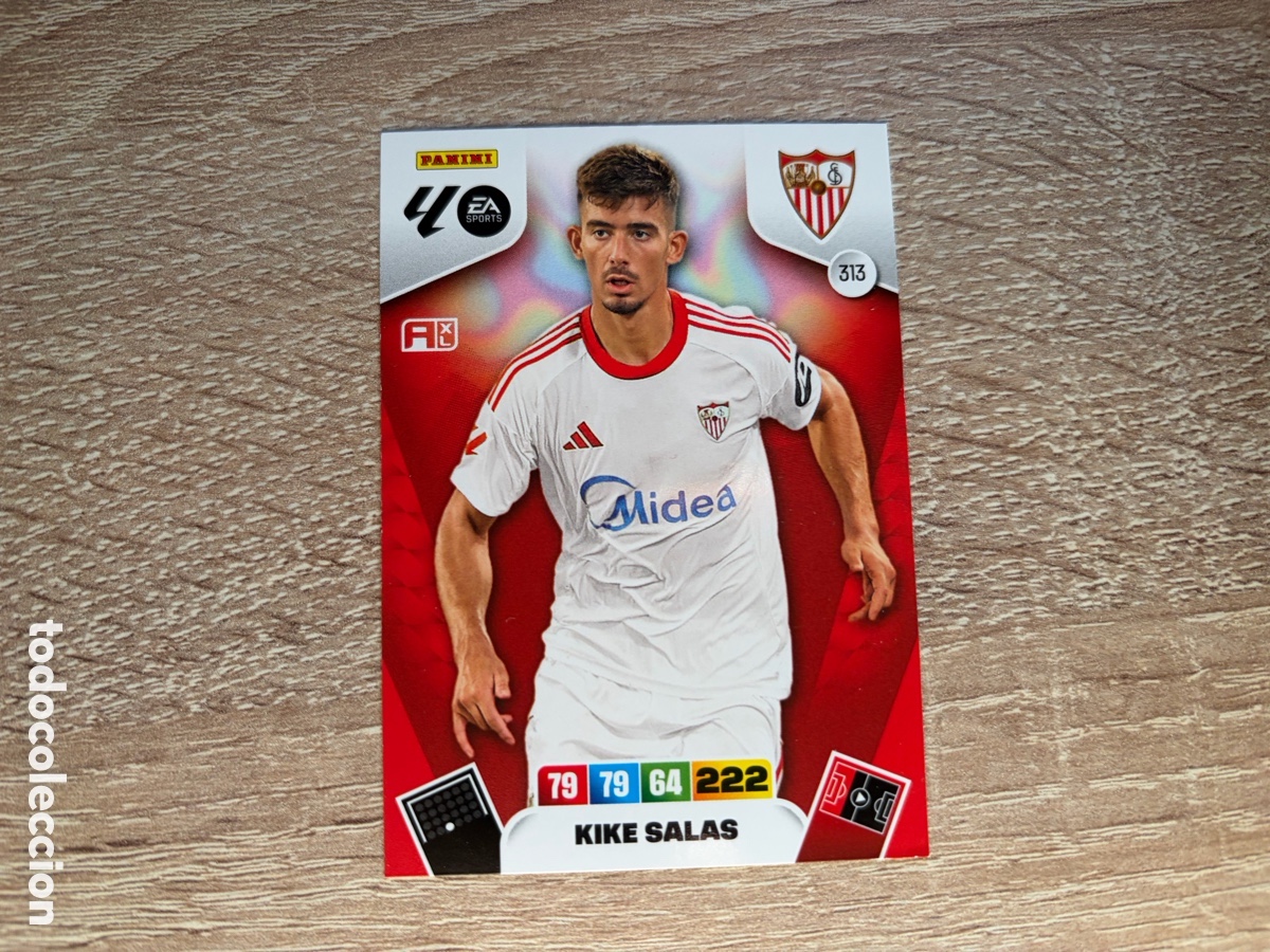 Cromos de f&uacute;tbol: 313 KIKE SALAS ADRENALYN XL AXL 2025 2026 25 26 SEVILLA FC