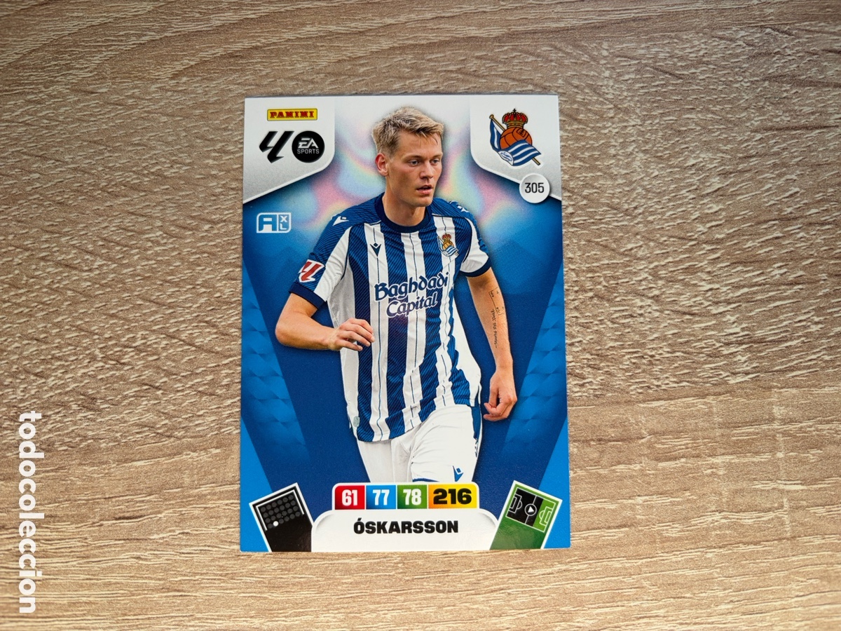 Cromos de f&uacute;tbol: 305 &Oacute;SKARSSON ADRENALYN XL AXL 2025 2026 25 26 REAL SOCIEDAD