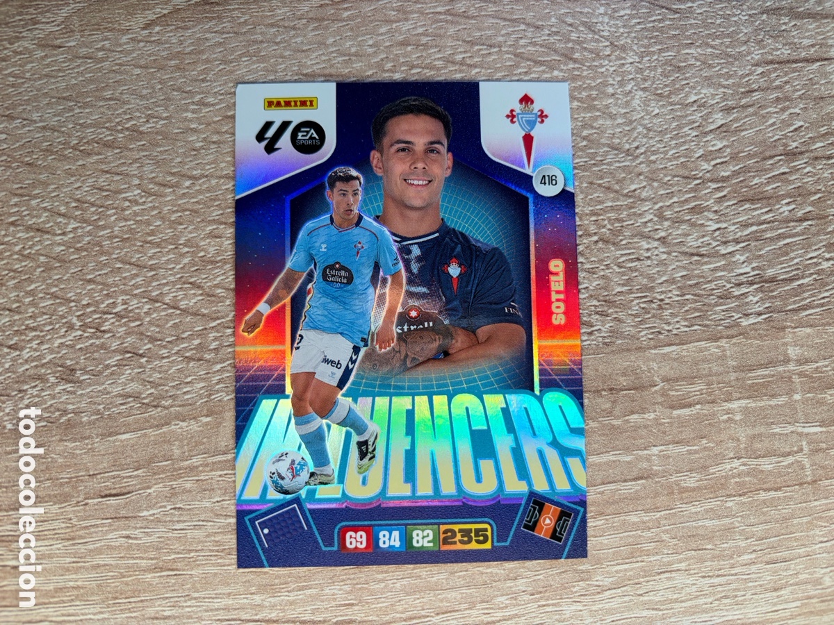 Cromos de f&uacute;tbol: 416 SOTELO INFLUENCERS ADRENALYN XL AXL 2025 2026 25 26 RC CELTA