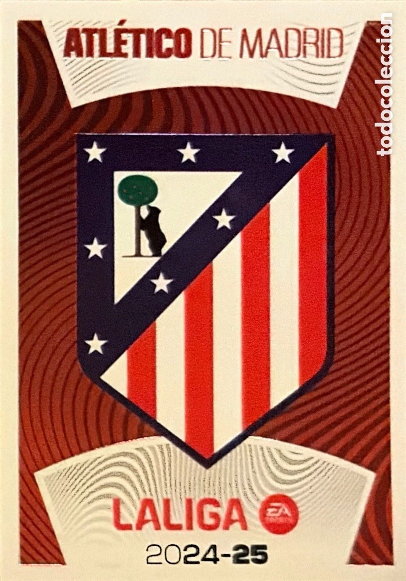 Cromos de f&uacute;tbol: 1.- ESCUDO ATL. MADRID - COLECCIONES ESTE 2024/25 (PANINI) 24/25