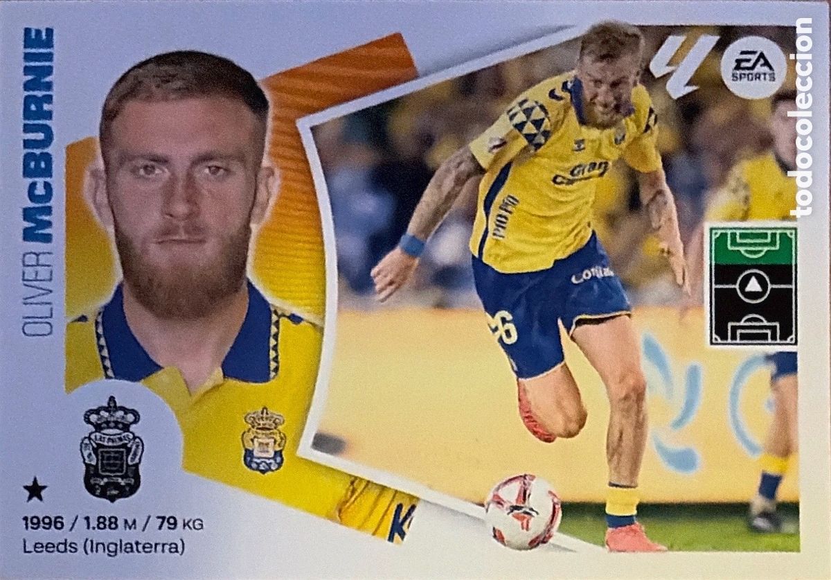 Cromos de f&uacute;tbol: FICHAJE 29.- McBURNIE (LAS PALMAS) - COLECCIONES ESTE 2024/25 (PANINI) 24/25