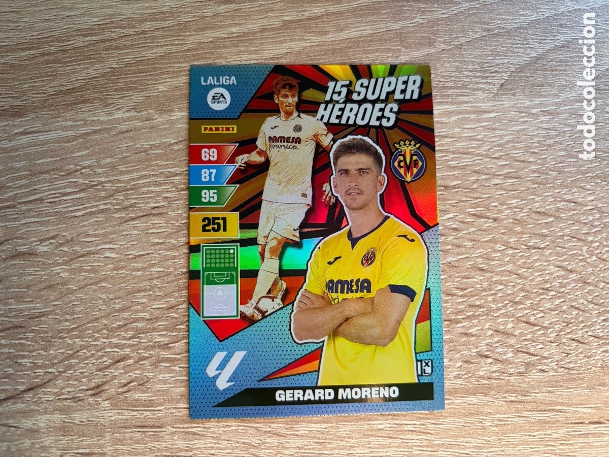 Football Stickers: GERARD MORENO SUPER HEROES ADRENALYN XL AXL 2023 2024 23 24 VILLARREAL CF