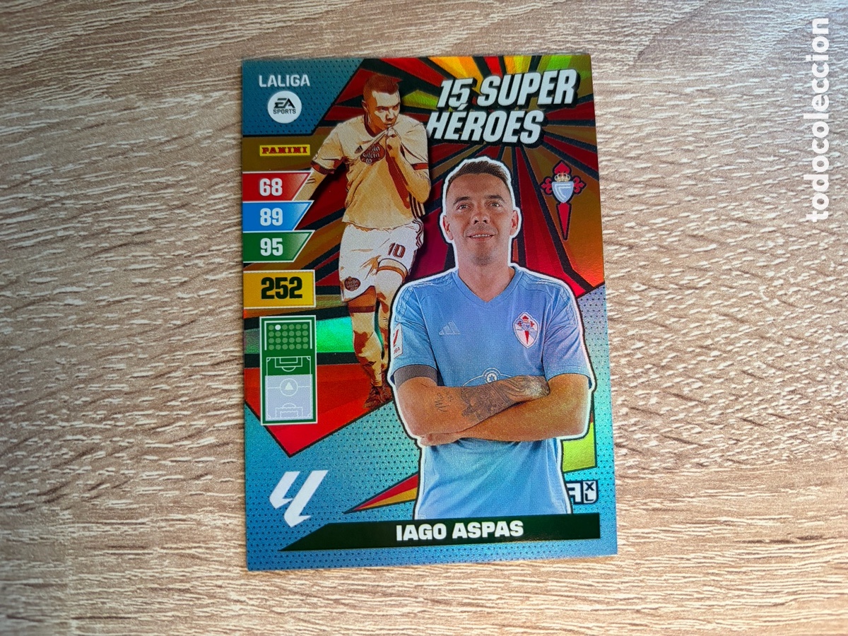 Football Stickers: IAGO ASPAS SUPER HEROES ADRENALYN XL AXL 2023 2024 23 24 RC CELTA
