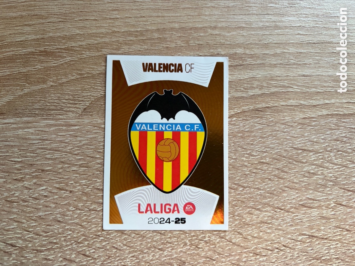 Cromos de f&uacute;tbol: ESCUDO VALENCIA CF EDICIONES ESTE LIGA 2024 2025 24 25