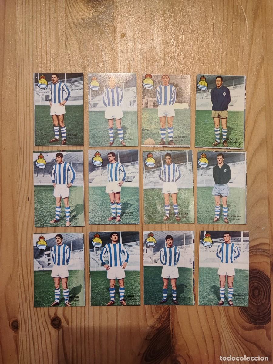 Cromos de f&uacute;tbol: LOTE 12 CROMOS REAL SOCIEDAD - FHER CAMPEONATO DE LIGA 1967 1968 67 68 -SIN PEGAR NUEVO