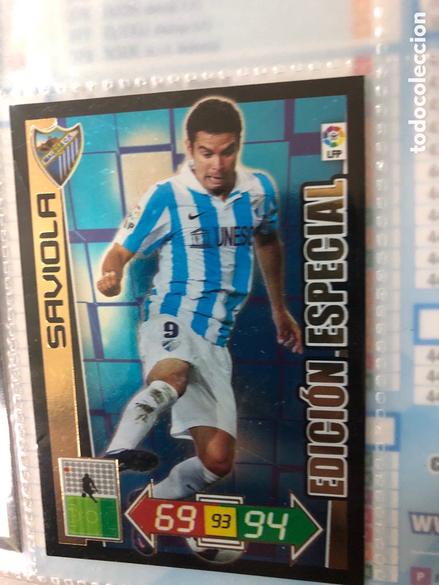 Cromos de f&uacute;tbol: SAVIOLA EDICI&Oacute;N ESPECIAL (MALAGA) 2012-2013 12 13 ADRENALYN PANINI CROMO CARTA A-2