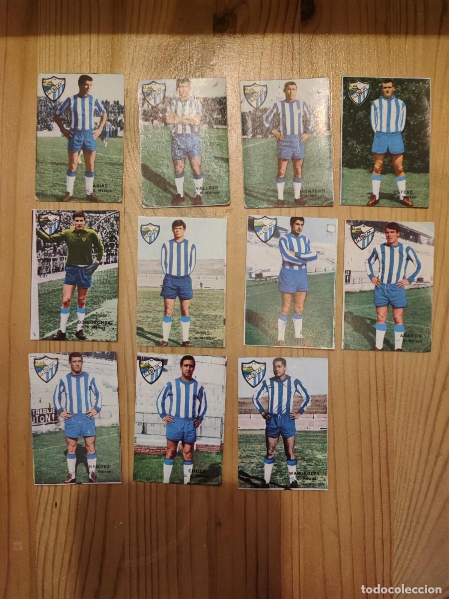 Cromos de f&uacute;tbol: LOTE 11 CROMOS CD MALAGA- FHER CAMPEONATO DE LIGA 1967 1968 67 68 -SIN PEGAR NUEVO