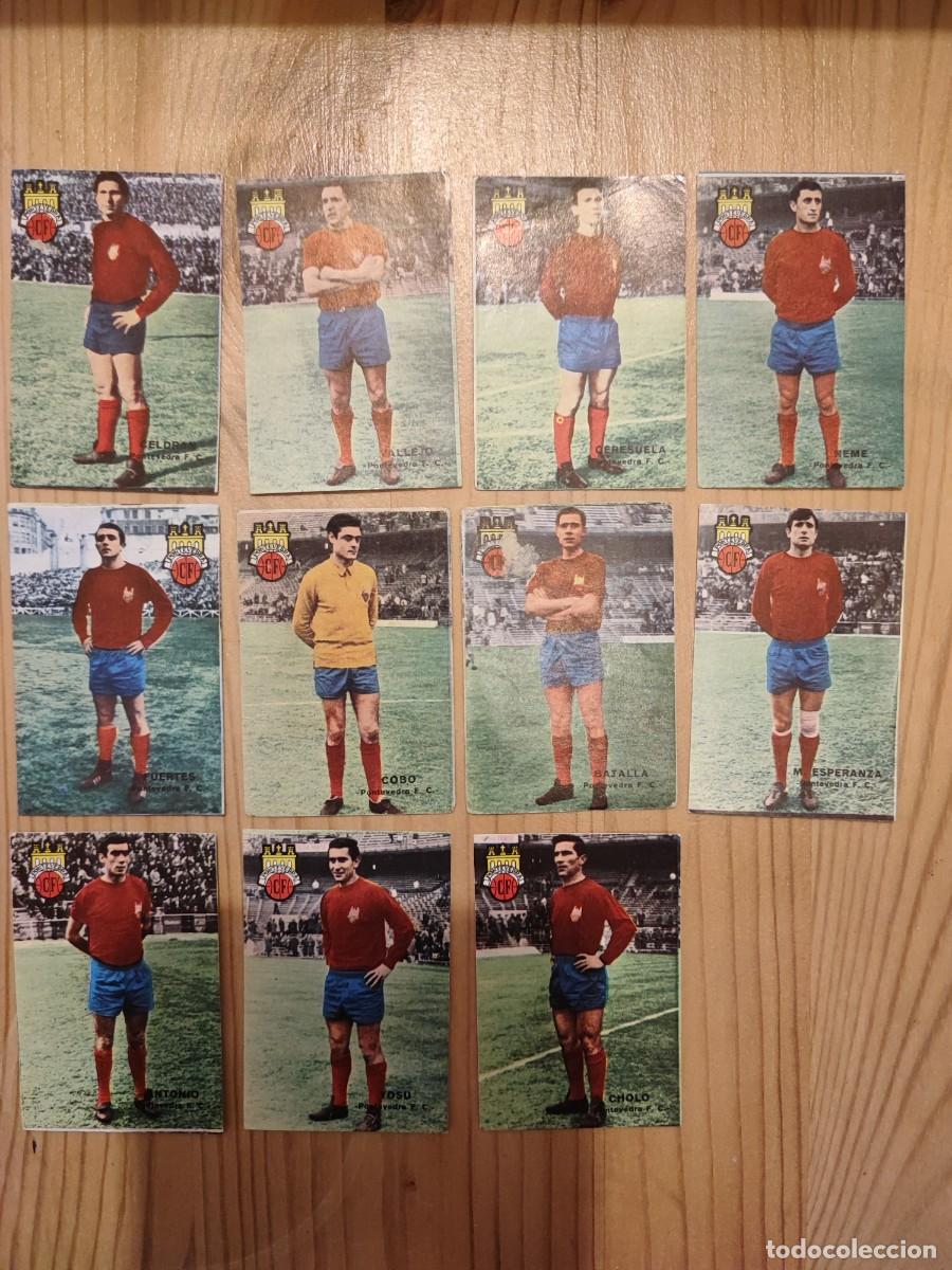 Cromos de f&uacute;tbol: LOTE 11 CROMOS PONTEVEDRA FC- FHER CAMPEONATO DE LIGA 1967 1968 67 68 -SIN PEGAR NUEVO
