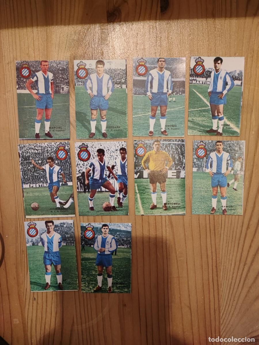 Cromos de f&uacute;tbol: LOTE 10 CROMOS RCD ESPA&Ntilde;OL- FHER CAMPEONATO DE LIGA 1967 1968 67 68 -SIN PEGAR NUEVO