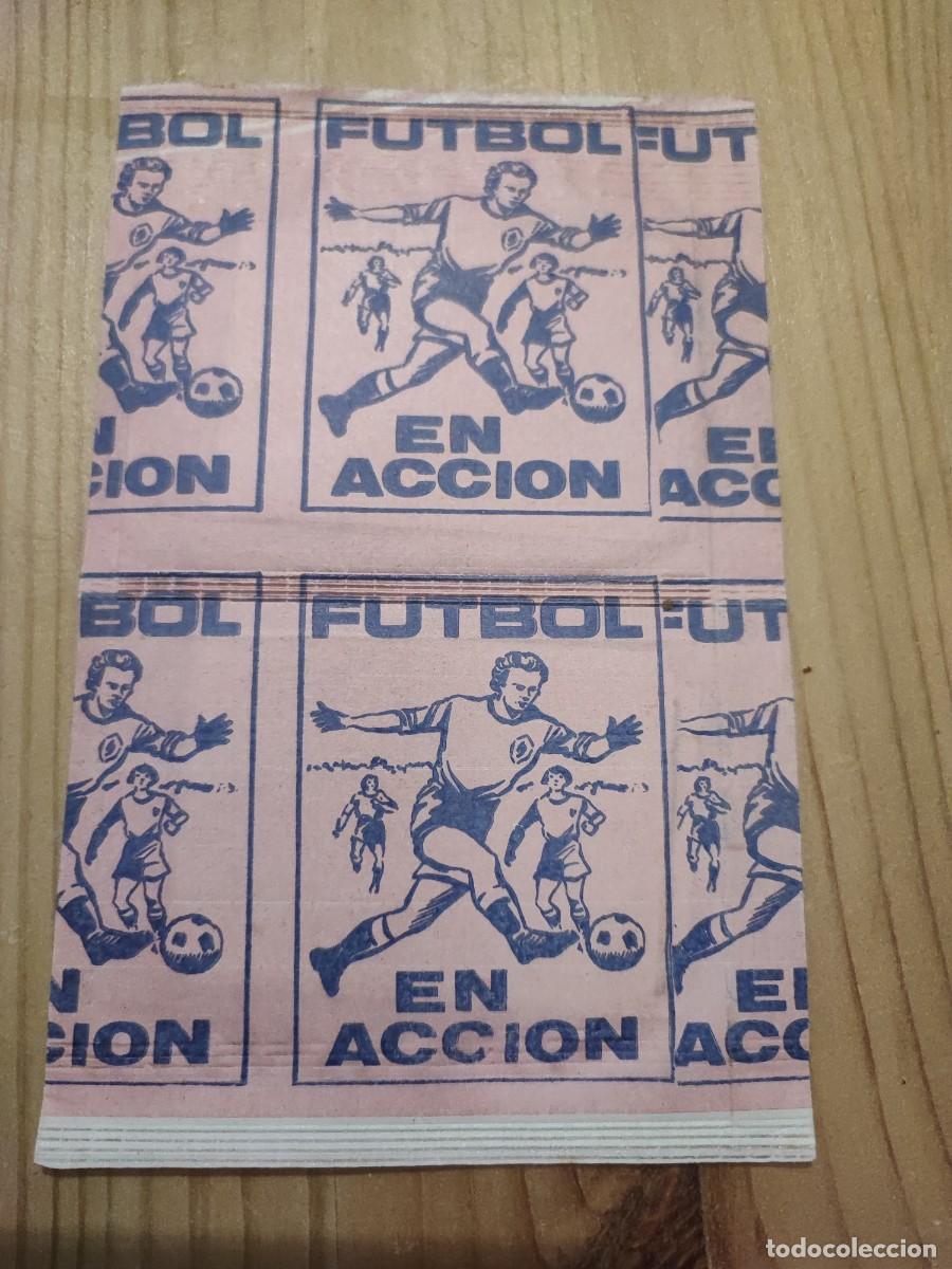 Cromos de f&uacute;tbol: DOS SOBRES FUTBOL EN ACCION REYAUCA NIEVOS SIN ABRIR
