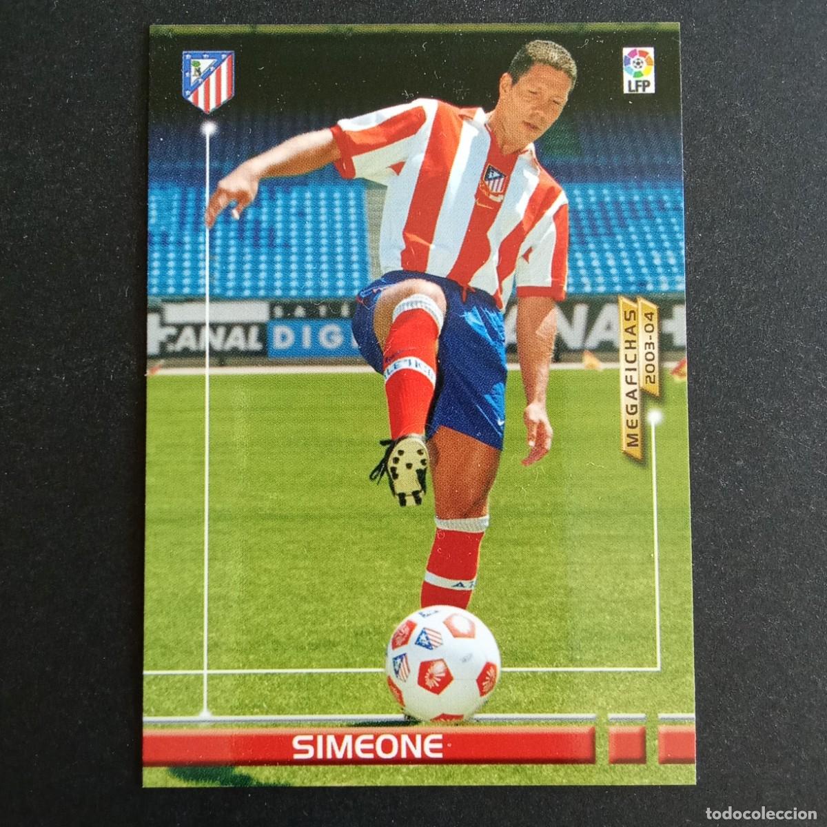 Cromos de f&uacute;tbol: 443 SIMEONE ATLETICO MADRID NUEVO FICHAJE LIGA 2003 2004 03 04 MEGAFICHAS PANINI