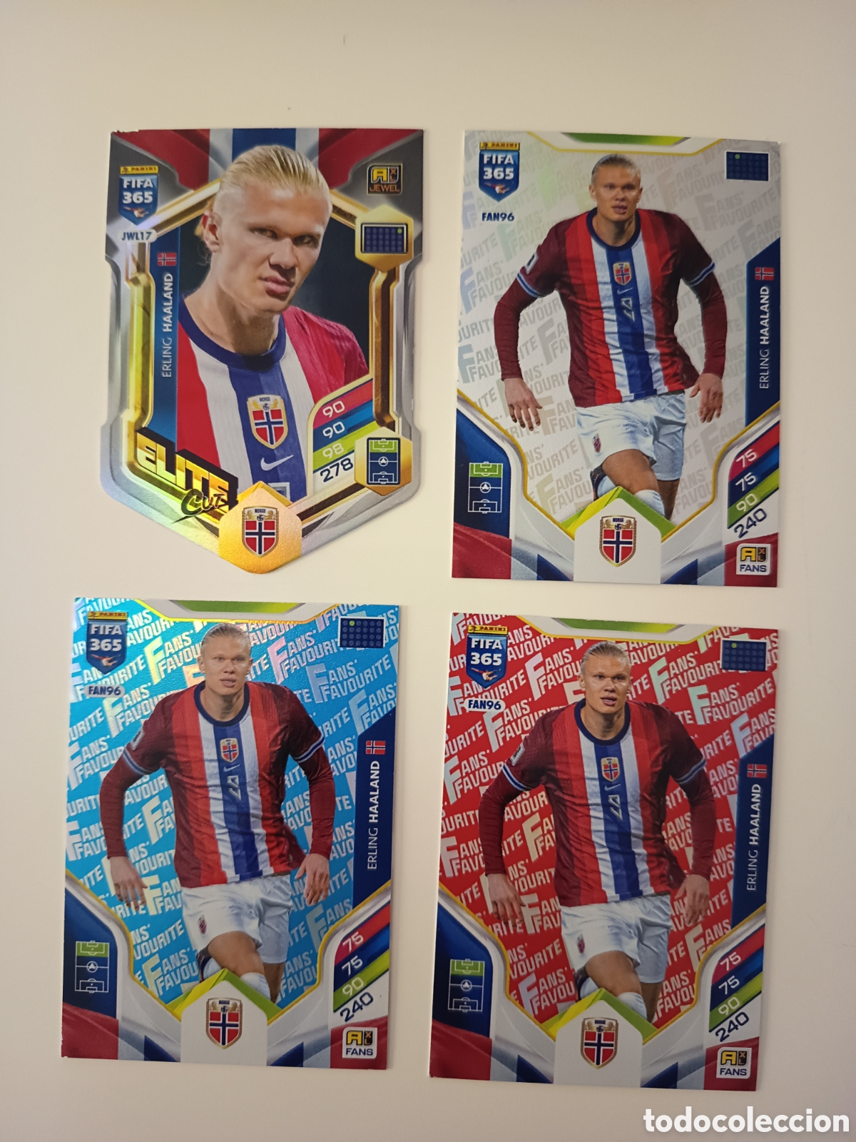 Cromos de f&uacute;tbol: Lote Erling Haaland adrenalyn FIFA 365 2025-2026