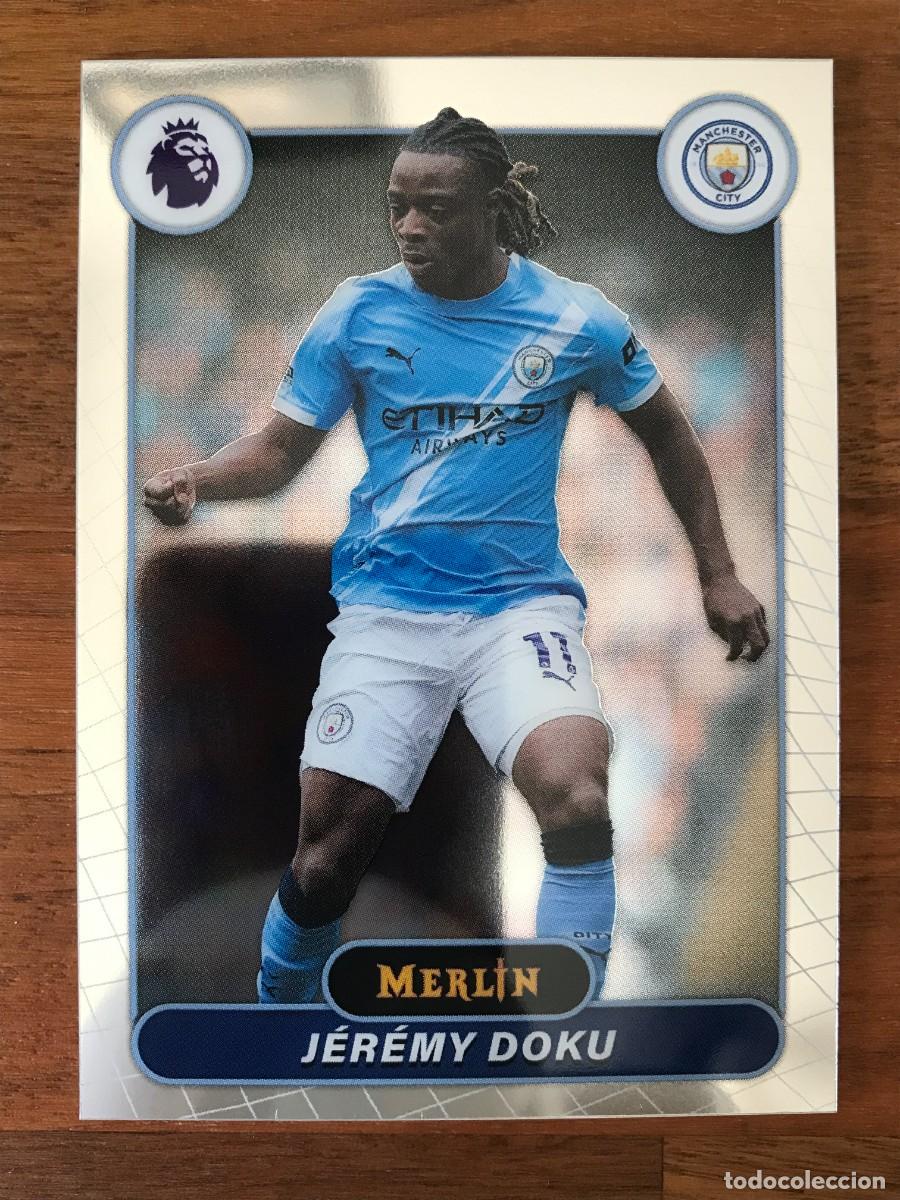 Cromos de f&uacute;tbol: JEREMY DOKU - MANCHESTER CITY - TOPPS CHROME MERLIN PREMIER LEAGUE 2025 2026 25 26