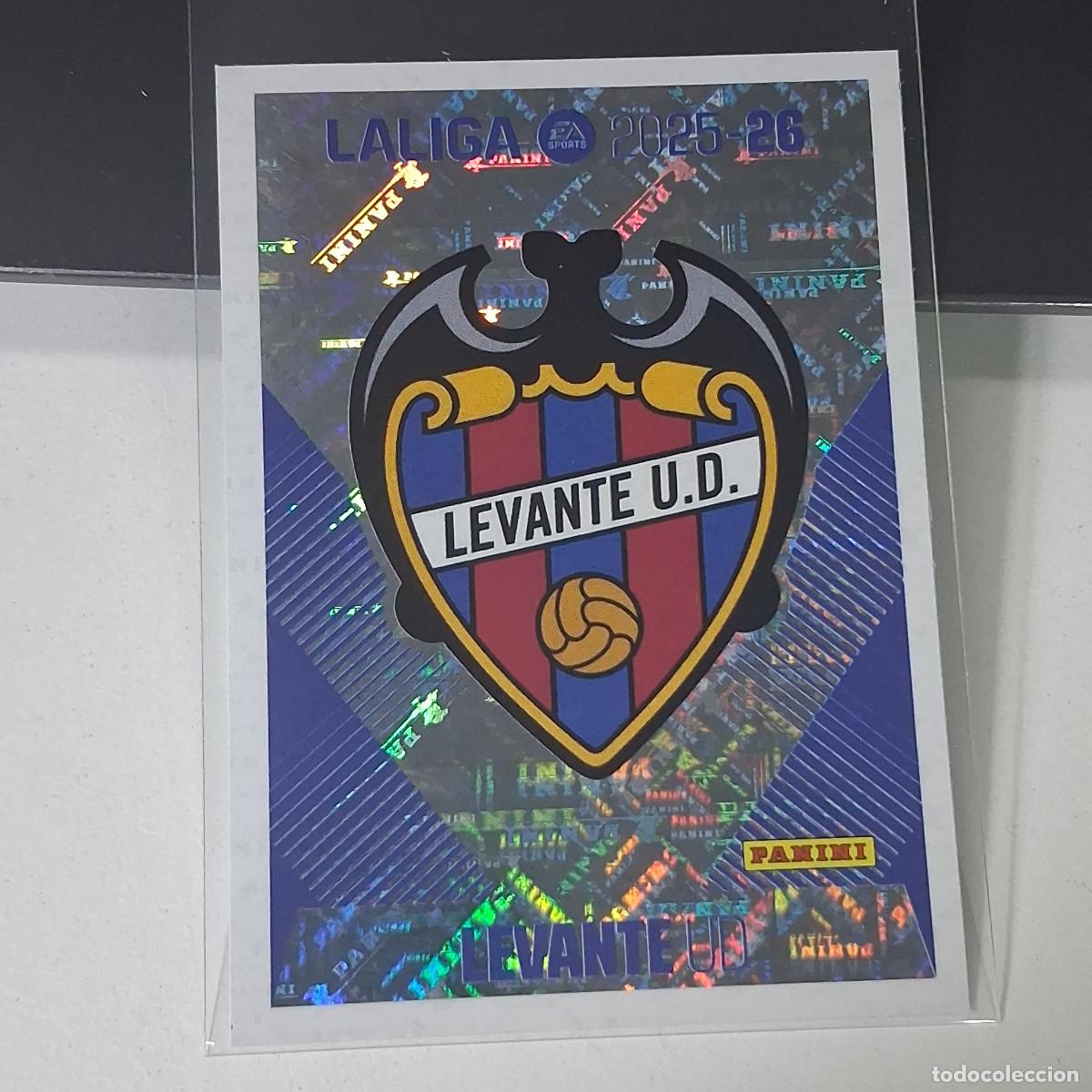 Cromos de f&uacute;tbol: D3 1 ESCUDO LOGO BADGE LEVANTE LIGA ESTE 2025 2026 25 26 PANINI STICKERS CROMOS SPORTS