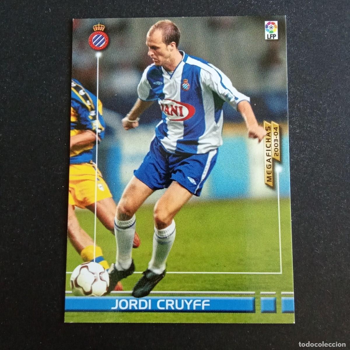 Cromos de f&uacute;tbol: 467 JORDI CRUYFF ESPANYOL NUEVO FICHAJE LIGA 2003 2004 03 04 MEGAFICHAS PANINI