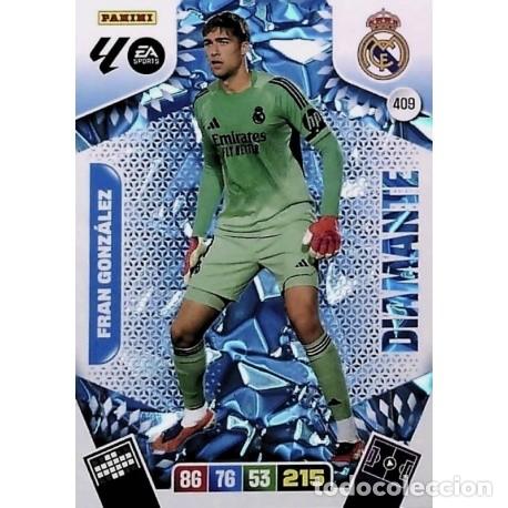 Cromos de f&uacute;tbol: Fran Gonz&aacute;lez Diamante Real Madrid 409 de Adrenalyn XL 25-26 2025-2026