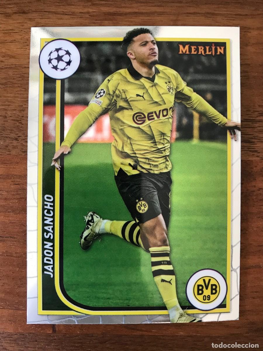Cromos de f&uacute;tbol: JADON SANCHO - BORUSSIA DORTMUND - TOPPS CHROME MERLIN UEFA CHAMPIONS 2023 2024 23 24