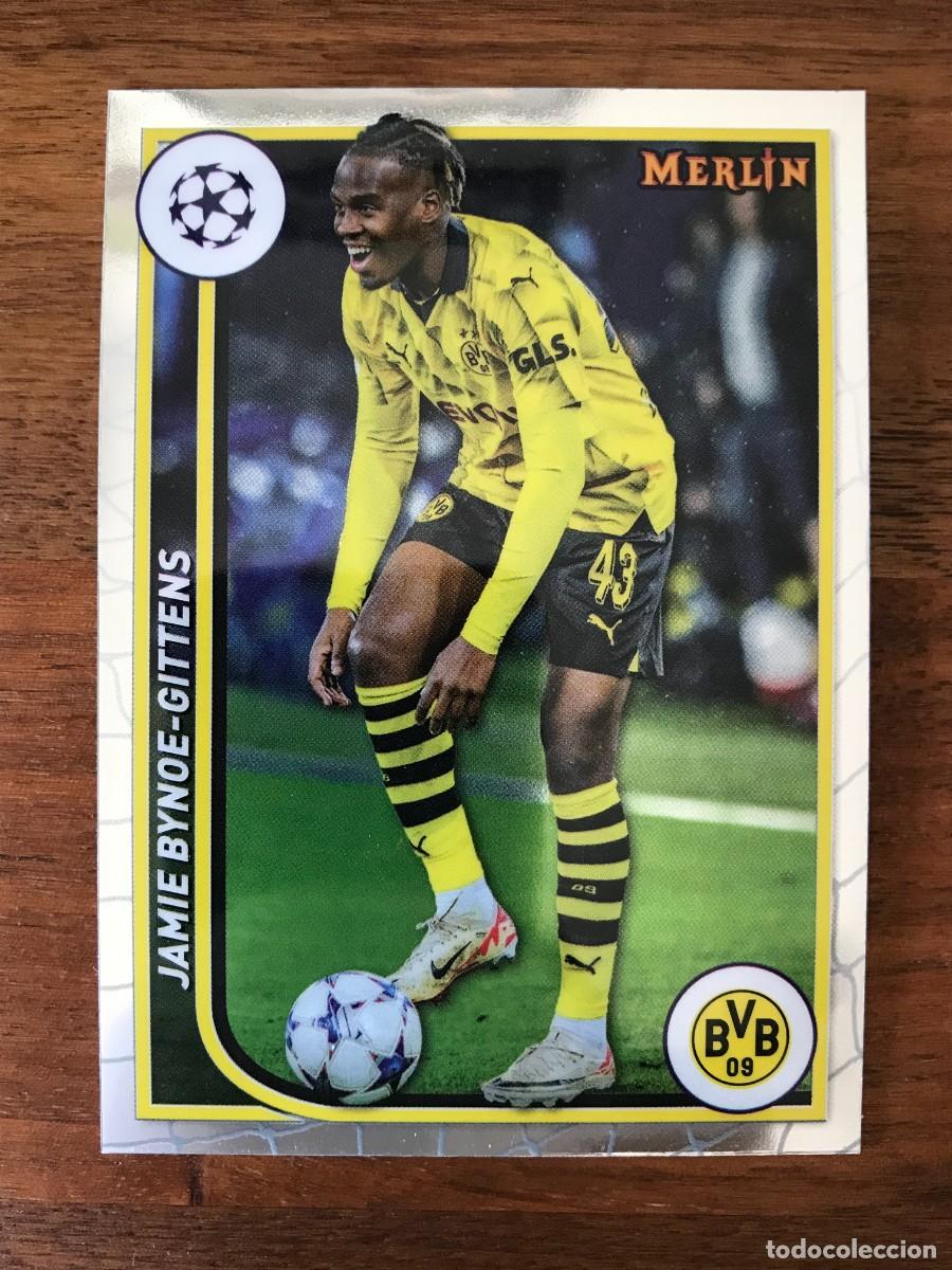 Cromos de f&uacute;tbol: JAMIE BYNOE GITTENS - BORUSSIA DORTMUND - TOPPS CHROME MERLIN UEFA CHAMPIONS 2023 2024 23 24
