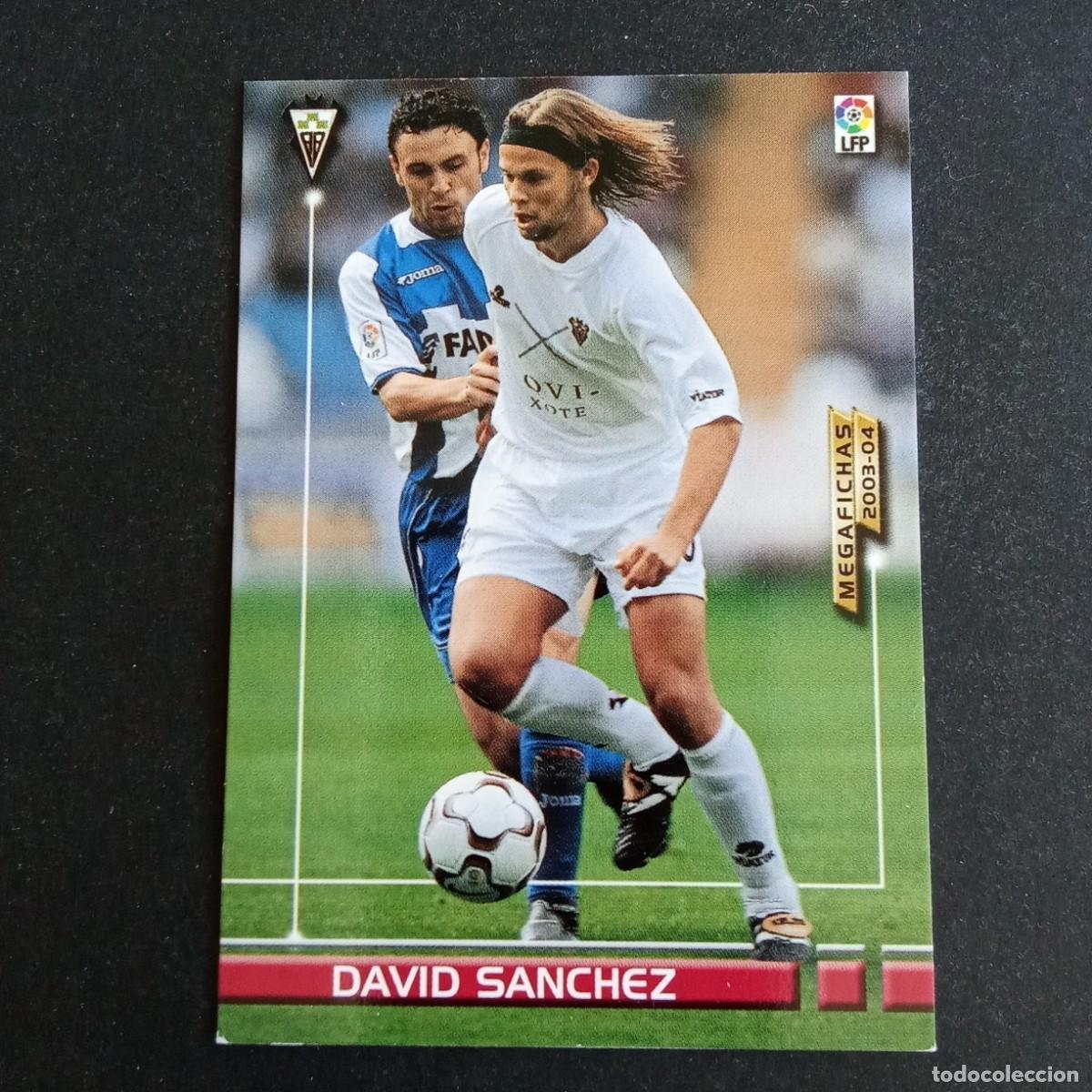 Cromos de f&uacute;tbol: 485 DAVID SANCHEZ ALBACETE NUEVO FICHAJE LIGA 2003 2004 03 04 MEGAFICHAS PANINI