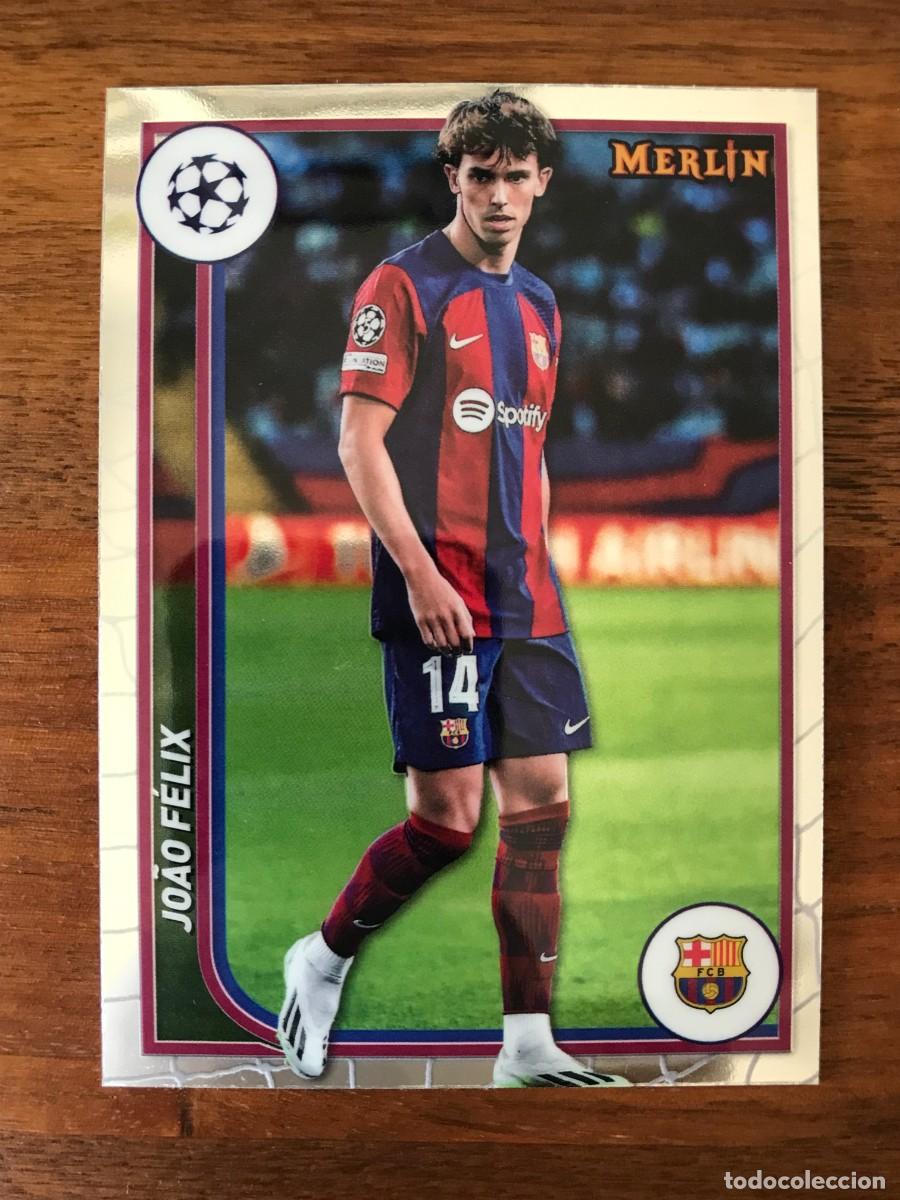 Fu&szlig;ball-Sticker: JOAO FELIX - FC BARCELONA - TOPPS CHROME MERLIN UEFA CHAMPIONS 2023 2024 23 24