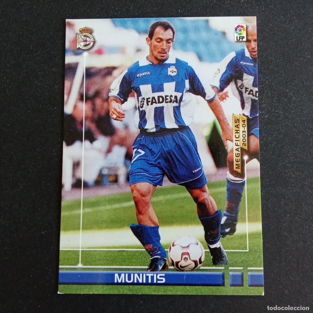 Cromos de f&uacute;tbol: 492 MUNITIS DEPORTIVO CORU&Ntilde;A NUEVO FICHAJE LIGA 2003 2004 03 04 MEGAFICHAS PANINI