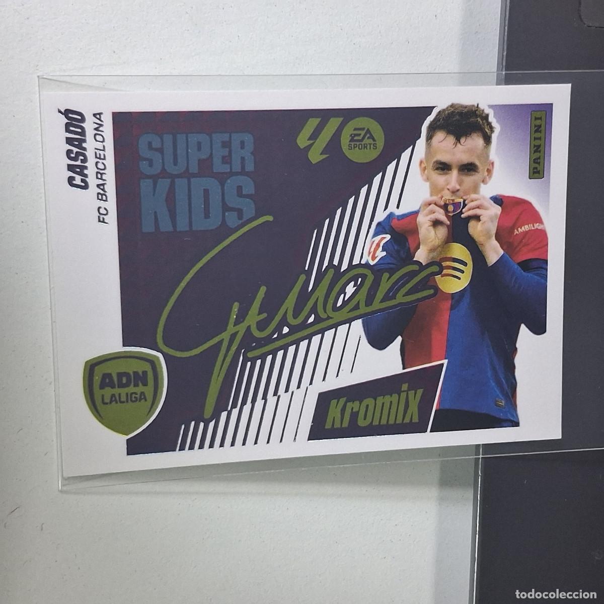 Cromos de f&uacute;tbol: D3 K5 CASADO K 5 BARCELONA KROMIX SUPER KIDS FIRMA LIGA ESTE 2025 2026 25 26 PANINI STICKERS CROMOS