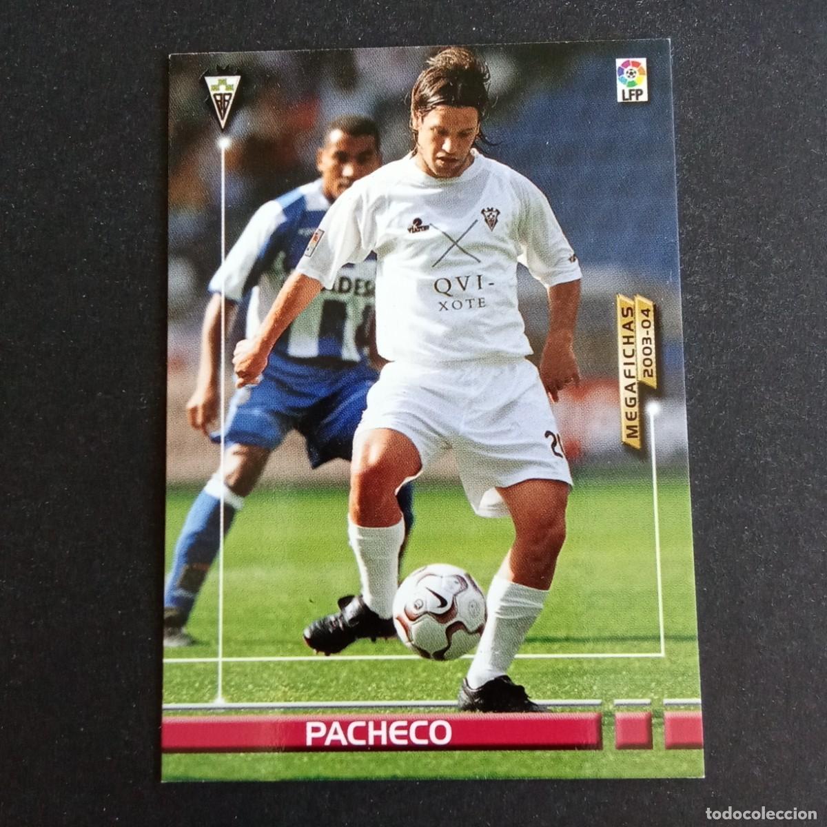 Cromos de f&uacute;tbol: 495 PACHECO ALBACETE NUEVO FICHAJE LIGA 2003 2004 03 04 MEGAFICHAS PANINI