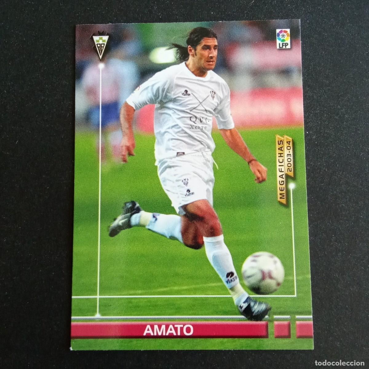 Football Stickers: 18 BIS AMATO ALBACETE LIGA 2003 2004 03 04 MEGAFICHAS PANINI