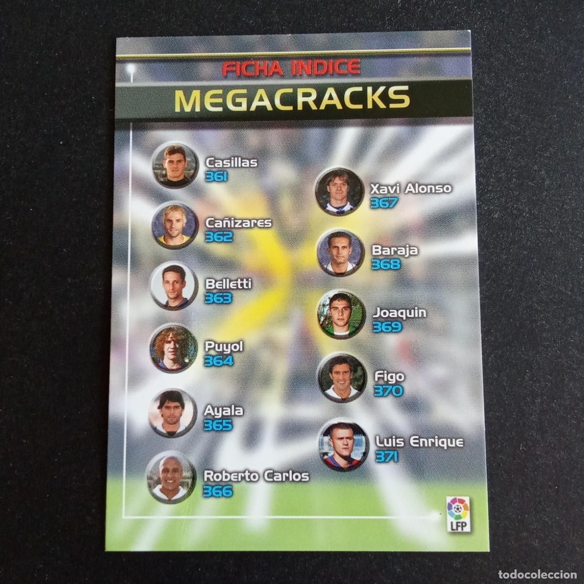 Cromos de f&uacute;tbol: FICHA INDICE MEGACRACKS LIGA 2003 2004 03 04 MEGAFICHAS PANINI - VERSION XAVI ALONSO
