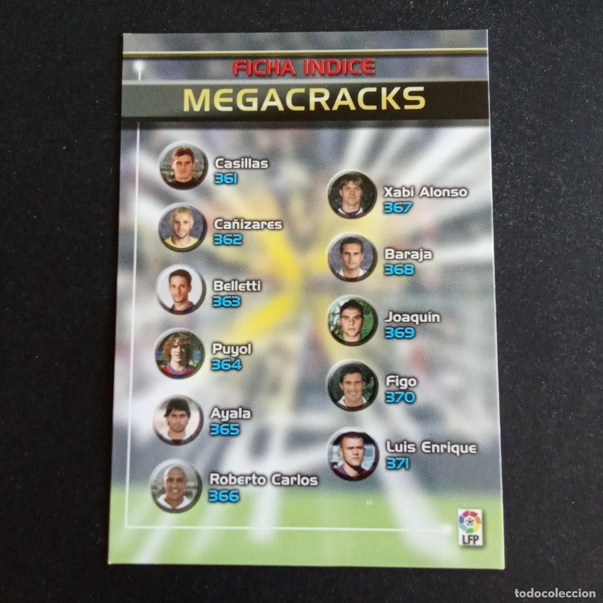 Cromos de f&uacute;tbol: FICHA INDICE MEGACRACKS LIGA 2003 2004 03 04 MEGAFICHAS PANINI - VERSION XABI ALONSO