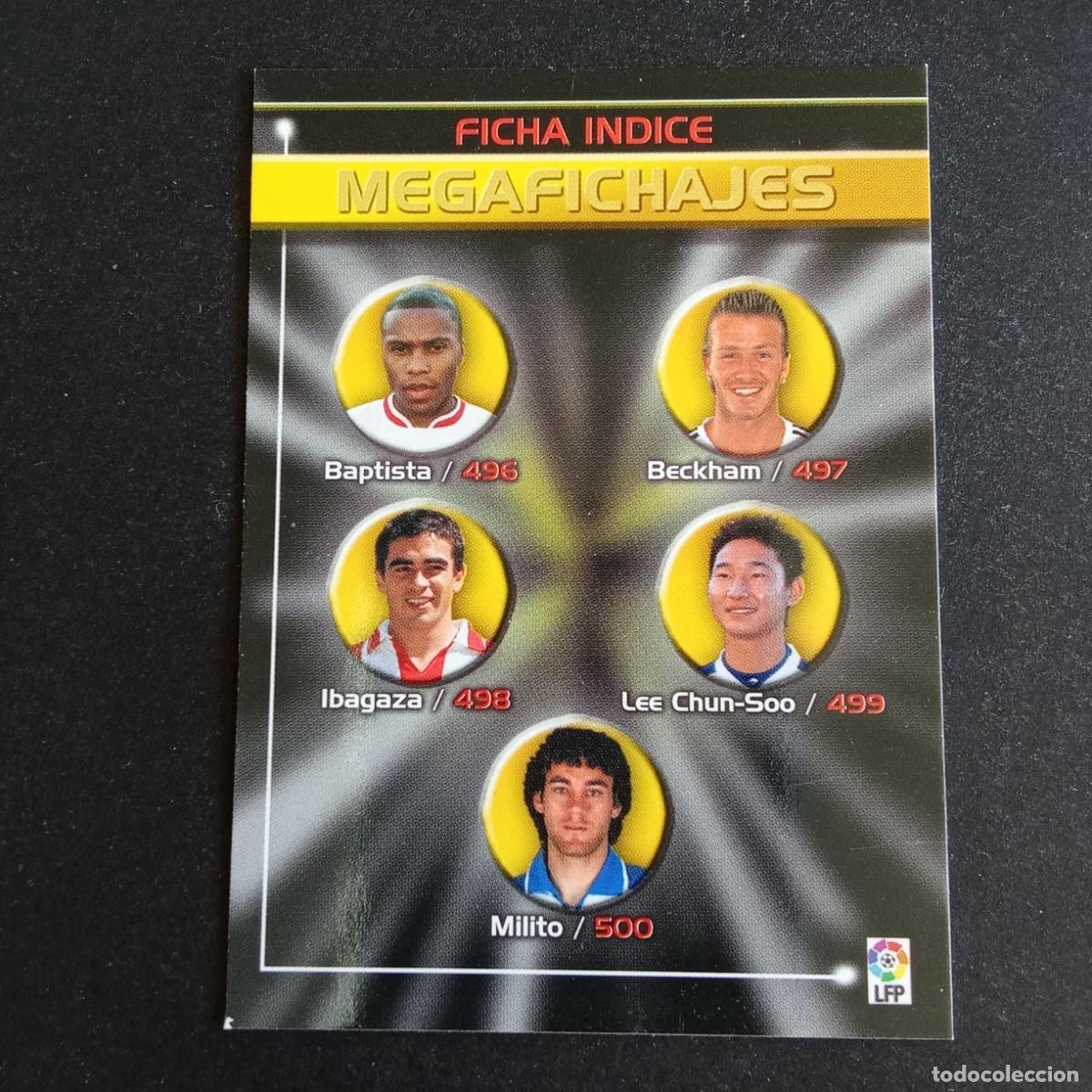 Cromos de f&uacute;tbol: FICHA INDICE MEGAFICHAJES LIGA 2003 2004 03 04 MEGAFICHAS PANINI - RONALDINHO