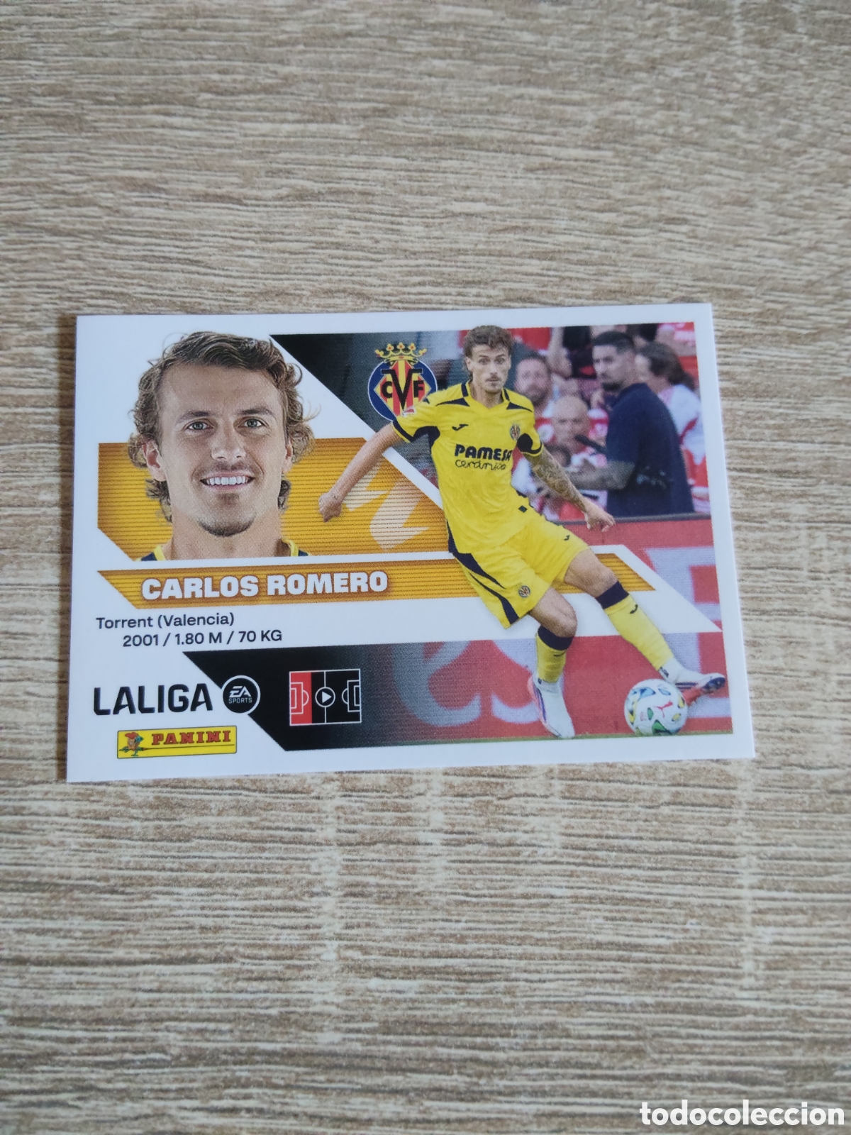 Cromos de f&uacute;tbol: Carlos Romero fichaje 4 Villarreal liga 2026 2027 26 27 ediciones este