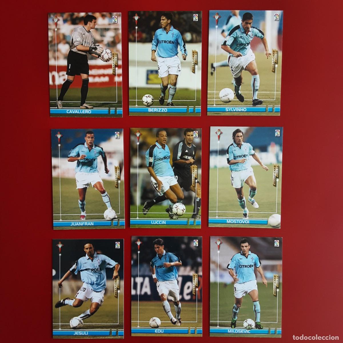 Cromos de f&uacute;tbol: EQUIPO COMPLETO BASICO CELTA LIGA 2003 2004 03 04 MEGACRACKS MGK PANINI VERSION JAPONESA