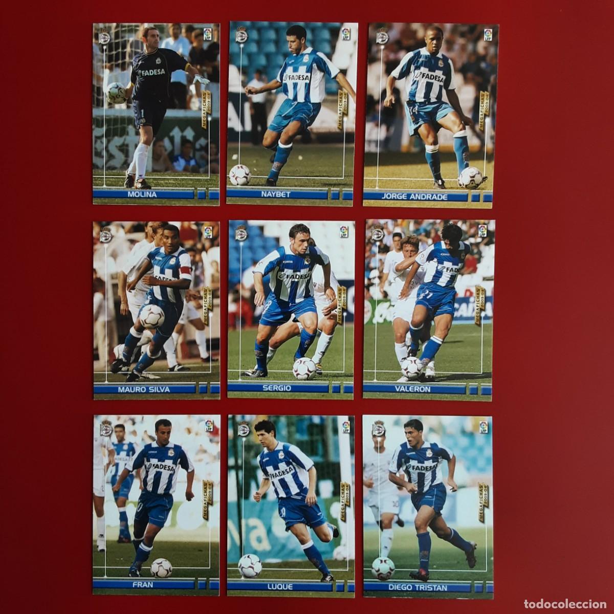 Cromos de f&uacute;tbol: EQUIPO COMPLETO BASICO DEPORTIVO CORU&Ntilde;A LIGA 2003 2004 03 04 MEGACRACKS MGK PANINI VERSION JAPONESA