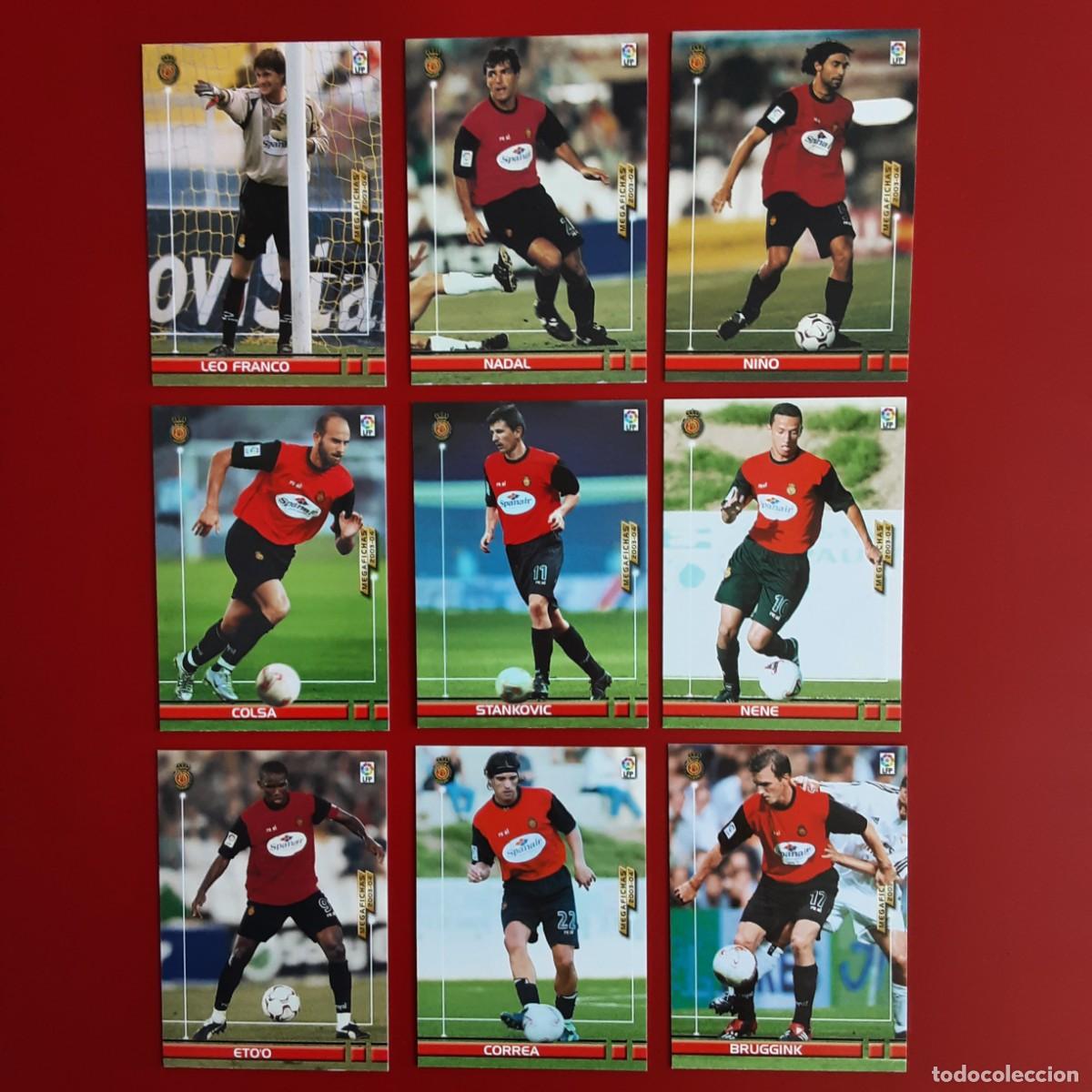 Cromos de f&uacute;tbol: EQUIPO COMPLETO BASICO MALLORCA LIGA 2003 2004 03 04 MEGACRACKS MGK PANINI VERSION JAPONESA